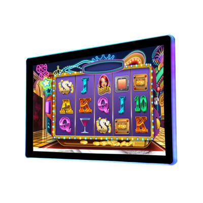21.5 inch LCD open frame PCAP touch monitor gaming display (with external acrylic led bar)