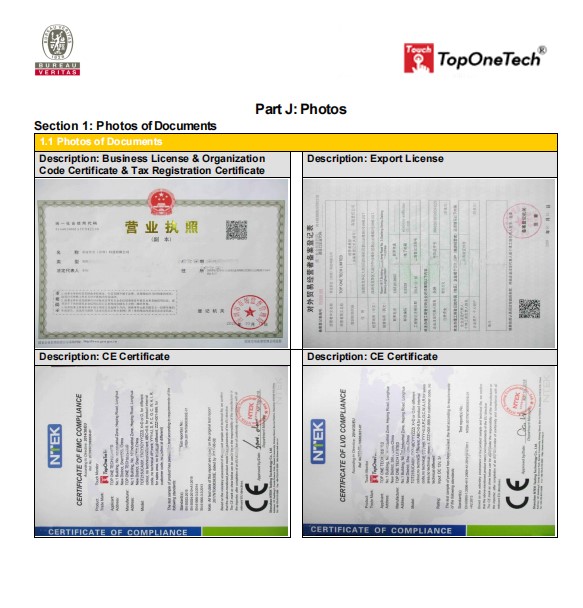 Touch Screen Certification